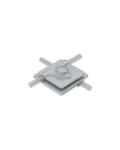 Универсальный соединитель для прутка Ø 5-10 мм с 3 пластинами 40х40 мм КМ-Профиль (3USM-D5-10) в Пятигорске Аксессуары для лотков Pintop.ru