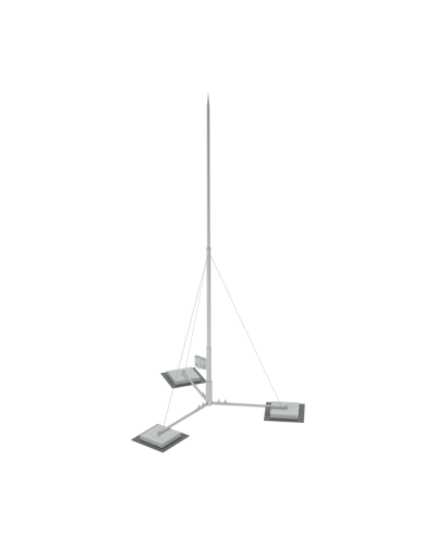 Вольностоящая молниеприемная мачта составная H10,2 м неразборное основание HD КМ-Профиль (TVMR-H10.2 HD) в Пятигорске Монтажные материалы Pintop.ru