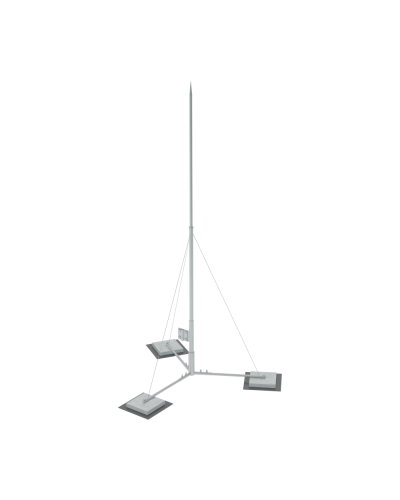 Вольностоящая молниеприемная мачта составная H12,1 м разборное основание HD КМ-Профиль (RTVMR-H12.1 HD) в Пятигорске Монтажные материалы Pintop.ru