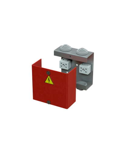 Коробка распределительная огнестойкая КРОПС, IP41, габаритные размеры 80х80х35 мм, для кабелей сечением до 6 мм2, 2 клеммы КМ-Профиль (FRJB-KM-ST1-6-02-КРОПС-IP41) в Пятигорске Распределительные коробки Pintop.ru