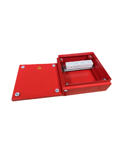 Коробка распределительная огнестойкая КРОПС, IP55, габаритные размеры 200х200х80 мм, для кабелей сечением до 10 мм2, 6 клемм КМ-Профиль (FRJB-KM-ST6-10-06-КРОПС-IP55) в Пятигорске Распределительные коробки Pintop.ru