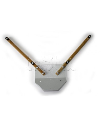 Узел с двумя стеклопластиковыми консолями для крепления двух блоковна плоскость заграждения, стены зданияили на другие электропроводные предметы Омега-микродизайн УКБ-22 в Пятигорске Кронштейны и планки для извещателей Pintop.ru