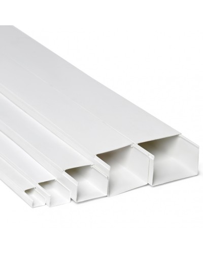 Кабель-канал 20x10x2000, двойной замок, белый (ПожТехКабель) в Пятигорске Кабель-канал Pintop.ru