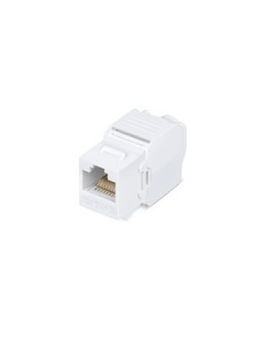 Вставка Keystone Jack RJ-45(8P8C), категория 5e, 110 IDC, угол заделки 180 градусов, без инструмента (Toolless), белая в Пятигорске Модули Keystone Pintop.ru