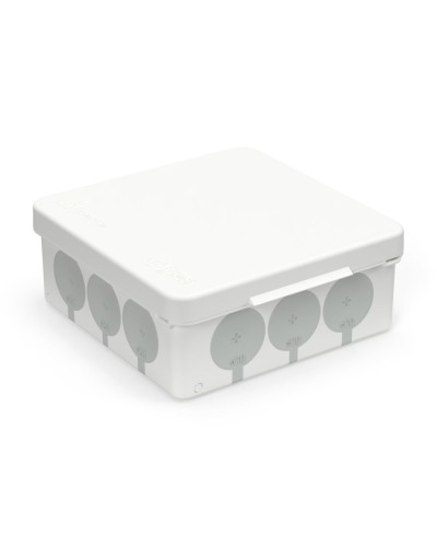 Коробка распред. 60-0303-9003с двухкомп. (HF) белая с серым 100х100х40 (90шт/кор) Промрукав (60-0303-9003с) в Пятигорске Распределительные коробки Pintop.ru