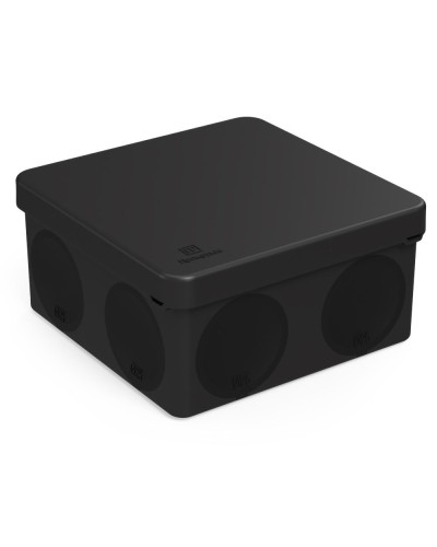 Коробка распред. 60-0300-9005м двухкомп. (HF) черная 100х100х50 (8шт/уп) Промрукав (60-0300-9005м) в Пятигорске Распределительные коробки Pintop.ru