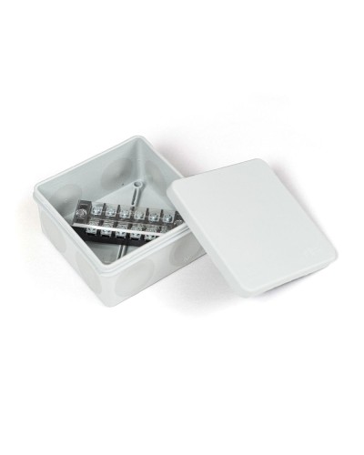 Коробка распред. двухкомп. (HF) 100х100х50 серая Промрукав (PR80.0172) в Пятигорске Распределительные коробки Pintop.ru