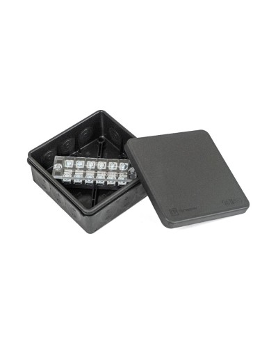 Коробка распред. двухкомп. (HF) 100х100х40 черная Промрукав (PR80.0171) в Пятигорске Распределительные коробки Pintop.ru