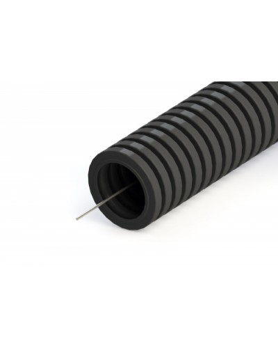 Труба гофрированная ПНД лёгкая 350 Н безгалогенная (HF) стойкая к ультрафиолету черная с/з д20 (100м/4800м уп/пал) Промрукав 161557 в Пятигорске Труба гофрированная Pintop.ru
