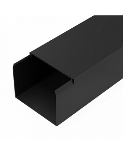 Кабель-канал черный 2-й замок в п/э 80х60 мм (8 м/уп) Промрукав (PR03.0220) в Пятигорске Огнестойкие кабельные линии Pintop.ru