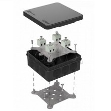 Коробка огнестойкая для о/п двухкомпонентная 60-0303-9005-FR2.5-8 Е15-Е120 100х100х40 Промрукав (60-0303-9005-FR2.5-8)