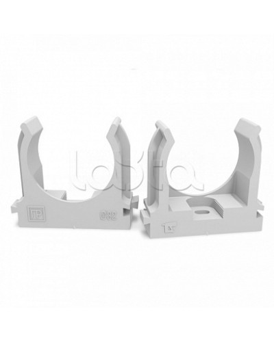 Крепеж-клипса для труб атмосферостойкая для монтажного пистолета серая в п/э d32 мм (25шт/500шт уп/кор) Промрукав (PR13.0404) в Пятигорске Держатели, клипсы, скобы Pintop.ru