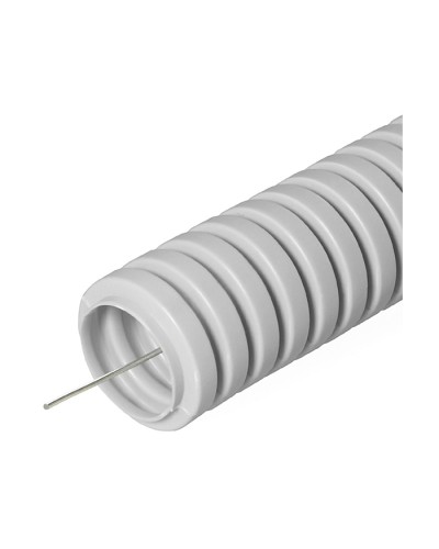 Труба гофрированная ПВХ тяжелая 750 Н серая с/з д20 (100м/4800м уп/пал) Промрукав PR.0120410 в Пятигорске Труба гофрированная Pintop.ru