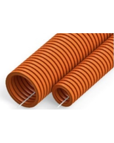 Труба гофрированная ПНД тяжёлая 750 Н безгалогенная (HF) оранжевая с/з д20 (50м/уп) Промрукав (PR02.0034) в Пятигорске Труба гофрированная Pintop.ru