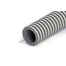 Труба гофрированная ПНД лёгкая 350 Н безгалогенная (HF) стойкая к ультрафиолету серая с/з д16 (100м/5500м уп/пал) Промрукав PR02.0129