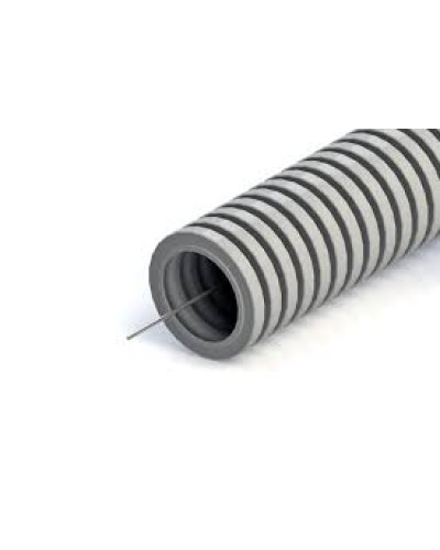 Труба гофрированная ПНД лёгкая 350 Н безгалогенная (HF) стойкая к ультрафиолету серая с/з д32 (25м/1375м уп/пал) Промрукав PR02.0132 в Пятигорске Труба гофрированная Pintop.ru