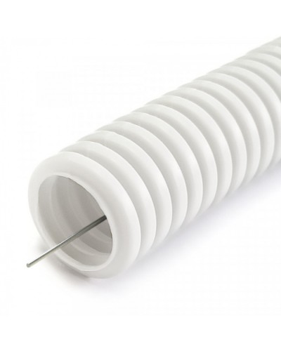 Труба гофрированная ПЛЛ тяжелая 750 Н безгалогенная (HF) негорючая (НГ) белая с/з д20 (100м/4800м уп/пал) Промрукав PR02.0240 в Пятигорске Труба гофрированная Pintop.ru