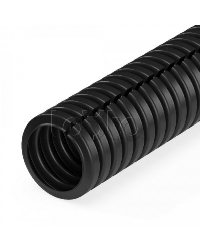 Труба гофрированная ПП безгалогенная (HF) разрезная черная dвн 7,0 мм, dнар 10,0 мм (500м/уп) Промрукав (PR02.0335) в Пятигорске Труба гофрированная Pintop.ru