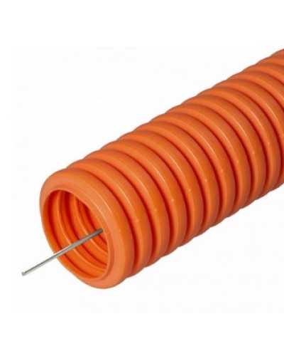 Труба гофрированная ПНД лёгкая 350 Н безгалогенная (HF) оранжевая с/з д63 (15м/360м уп/пал) Промрукав (PR.026361) в Пятигорске Труба гофрированная Pintop.ru
