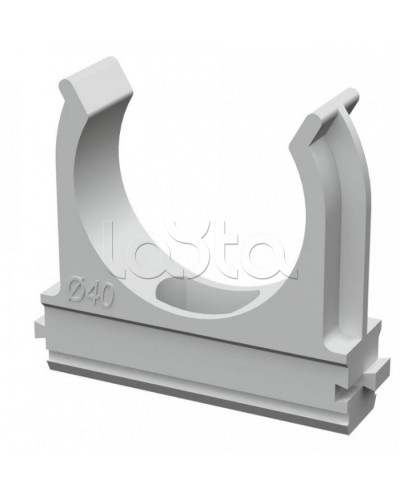 Крепеж-клипса для труб АБС-пластик в п/э д40 (15шт/300шт уп/кор) Промрукав (PR.02640) в Пятигорске Держатели, клипсы, скобы Pintop.ru