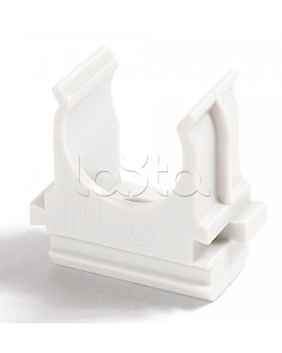 Крепёж-клипса для труб Полистирол белая д25 (100шт/1000шт уп/кор) Промрукав (PR.02725б) в Пятигорске Держатели, клипсы, скобы Pintop.ru