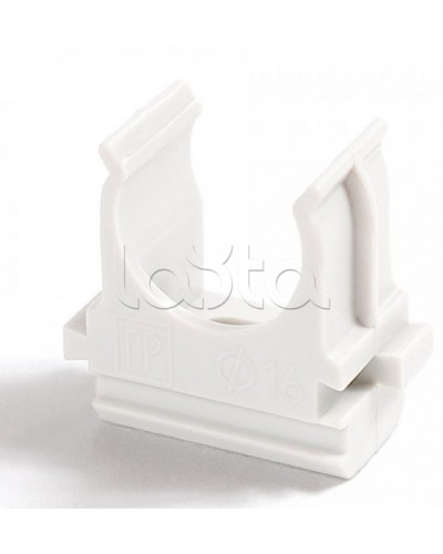 Крепёж-клипса для труб Полистирол белая д40 (15шт/300шт уп/кор) Промрукав (PR.02740б) в Пятигорске Держатели, клипсы, скобы Pintop.ru