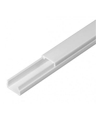 Кабель-канал белый 2-й замок в п/э 15х10 (144 м/уп) Промрукав (PR03.0047) в Пятигорске Кабель-канал Pintop.ru