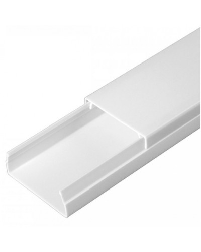 Кабель-канал белый 2-й замок в п/э 40х16 (30 м/уп) Промрукав (PR03.0052) в Пятигорске Кабель-канал Pintop.ru