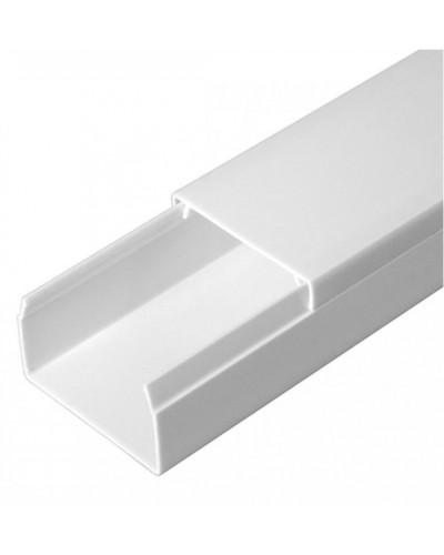 Кабель-канал белый 2-й замок в п/э 40х25 (24 м/уп) Промрукав (PR03.0053) в Пятигорске Кабель-канал Pintop.ru
