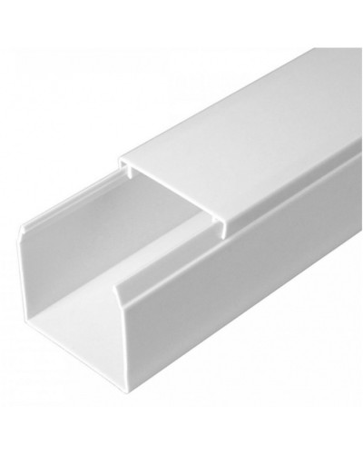 Кабель-канал белый 2-й замок в п/э 40х40 (24 м/уп) Промрукав (PR03.0054) в Пятигорске Кабель-канал Pintop.ru