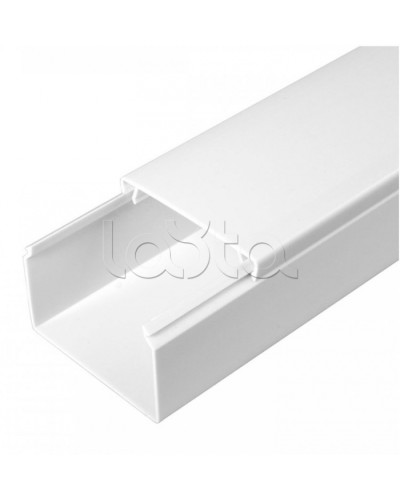 Кабель-канал белый 2-й замок в п/э 60х40 (18 м/уп) Промрукав (PR03.0055) в Пятигорске Кабель-канал Pintop.ru