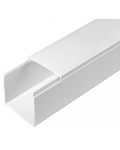 Кабель-канал белый 2-й замок в п/э 60х60 (12 м/уп) Промрукав (PR03.0056) в Пятигорске Кабель-канал Pintop.ru