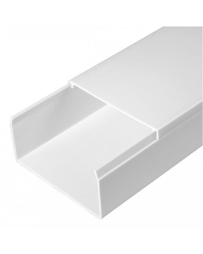 Кабель-канал белый 2-й замок в п/э 80х40 (12 м/уп) Промрукав (PR03.0057) в Пятигорске Кабель-канал Pintop.ru