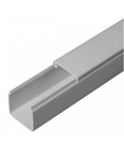 Кабель-канал серый RAL 7035 2-й замок в п/э 25х25 (48м/уп) Промрукав (PR03.0073) в Пятигорске Кабель-канал Pintop.ru