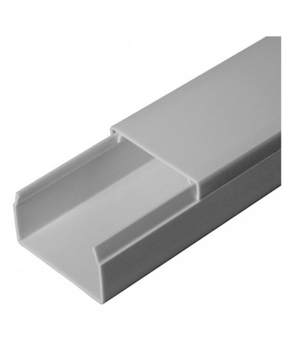 Кабель-канал серый RAL 7035 2-й замок в п/э 40х40 (60м/уп) Промрукав (PR03.0076) в Пятигорске Кабель-канал Pintop.ru