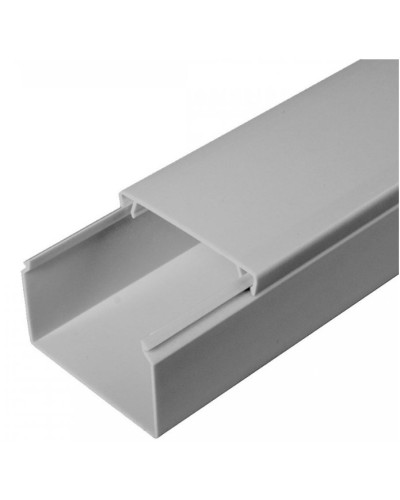 Кабель-канал серый RAL 7035 2-й замок в п/э 60х40 (40м/уп) Промрукав (PR03.0077) в Пятигорске Кабель-канал Pintop.ru