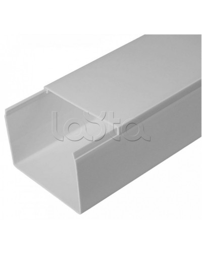 Кабель-канал серый RAL 7035 2-й замок в п/э 80х60 (18м/уп) Промрукав (PR03.0080) в Пятигорске Кабель-канал Pintop.ru