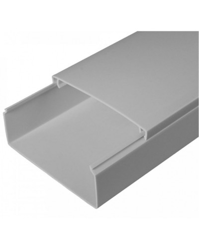 Кабель-канал серый RAL 7035 2-й замок в п/э 100х40 (24м/уп) Промрукав (PR03.0081) в Пятигорске Кабель-канал Pintop.ru