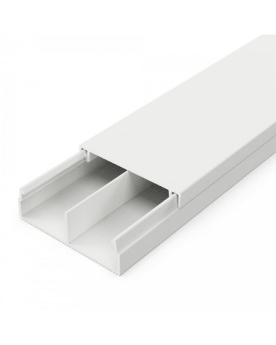 Кабель-канал белый 2-й замок в п/э 30х10 мм с перегородкой (110 м/уп) Промрукав PR03.0239 в Пятигорске Кабель-канал Pintop.ru