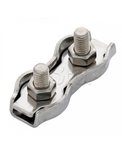 Зажим троса двойной D6мм Duplex (100шт/уп) Промрукав (PR08.3891) в Пятигорске Держатели, клипсы, скобы Pintop.ru