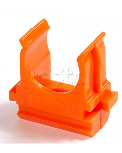 Крепёж-клипса для труб АБС-пластик оранжевая д20 в малой упаковке (10шт/1000шт уп/кор) Промрукав (PR13.0067) в Пятигорске Держатели, клипсы, скобы Pintop.ru