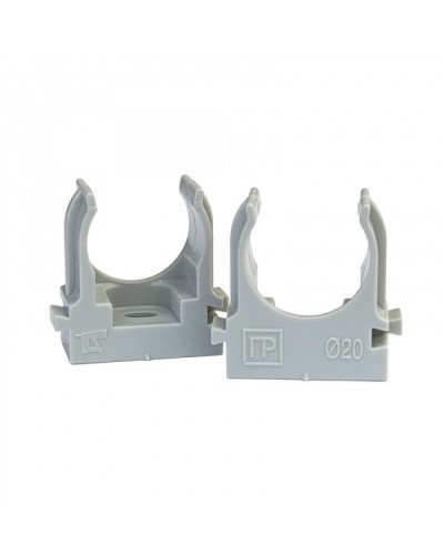 Крепеж-клипса для труб для монтажного пистолета серая в п/э д20 (100шт/900шт уп/кор) Промрукав PR13.0120 в Пятигорске Держатели, клипсы, скобы Pintop.ru