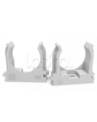 Крепеж-клипса для труб для монтажного пистолета серая в п/э д32 (25шт/500шт уп/кор) Промрукав (PR13.0122) в Пятигорске Держатели, клипсы, скобы Pintop.ru