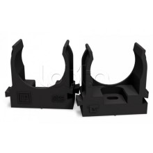 Крепеж-клипса для труб для монтажного пистолета черная в п/э д25 (100шт/700шт уп/кор) Промрукав (PR13.0133)