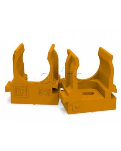 Крепеж-клипса для труб для монтажного пистолета оранжевая д16 (100шт/1100шт уп/кор) Промрукав (PR13.0151) в Пятигорске Держатели, клипсы, скобы Pintop.ru