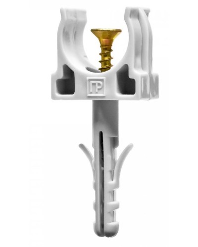 Крепеж-клипса с дюбелем и саморезом серая д16 в малой упаковке (10шт/900шт уп/кор) Промрукав (PR13.0307) в Пятигорске Крепеж: Дюбели, шурупы, саморезы Pintop.ru