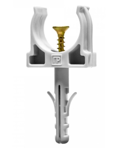 Крепеж-клипса с дюбелем и саморезом серая д20 в малой упаковке (10шт/900шт уп/кор) Промрукав (PR13.0308) в Пятигорске Крепеж: Дюбели, шурупы, саморезы Pintop.ru