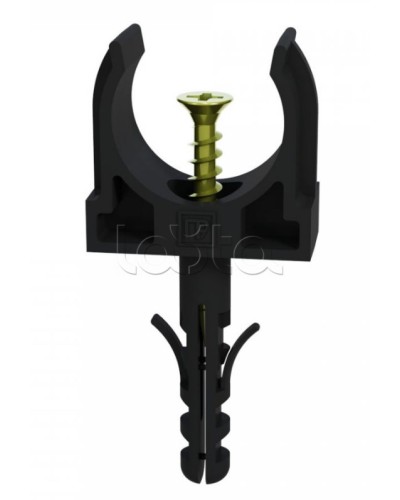 Крепеж-клипса с дюбелем и саморезом черная д20 в малой упаковке (10шт/900шт уп/кор) Промрукав (PR13.0312) в Пятигорске Крепеж: Дюбели, шурупы, саморезы Pintop.ru