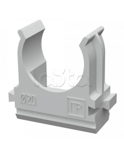 Крепёж-клипса для труб д20 безгалогенная (HF) атмосферостойкая серая (100шт/1500шт уп/кор) Промрукав (PR13.0345) в Пятигорске Держатели, клипсы, скобы Pintop.ru