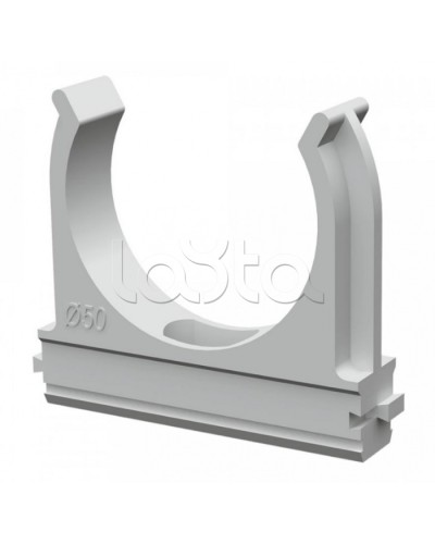 Крепёж-клипса для труб д50 безгалогенная (HF) атмосферостойкая серая (10шт/200шт уп/кор) Промрукав (PR13.0349) в Пятигорске Держатели, клипсы, скобы Pintop.ru